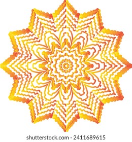 Circular flower mandala pattern for Henna, Mehndi, Decoration. Decorative ornament in ethnic oriental style. Outline doodle hand draw vector illustration.
