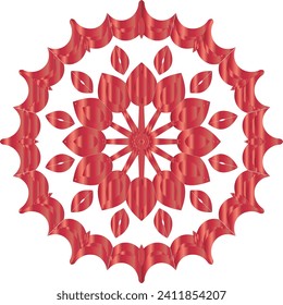 Circular flower mandala pattern for Henna, Mehndi and Decoration. Decorative ornament in ethnic oriental style. Outline doodle hand draw vector illustration.
