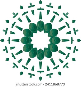 Circular flower mandala pattern for Henna, Mehndi and Decoration. Decorative ornament in ethnic oriental style. Outline doodle hand draw vector illustration.