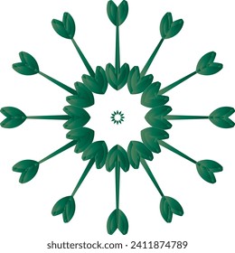 Circular flower mandala pattern for Henna, Mehndi and Decoration. Decorative ornament in ethnic oriental style. Outline doodle hand draw vector illustration.