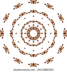Circular flower mandala pattern for Henna, Mehndi and Decoration. Decorative ornament in ethnic oriental style. Outline doodle hand draw vector illustration.