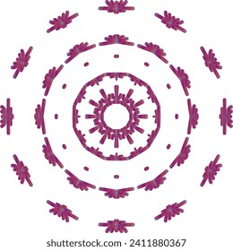 Circular flower mandala pattern for Henna, Mehndi and Decoration. Decorative ornament in ethnic oriental style. Outline doodle hand draw vector illustration.