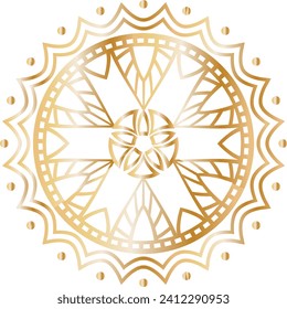 Circular flower mandala pattern for Henna, Mehndi, and Decoration. Decorative ornament in ethnic oriental style. Outline doodle hand draw vector illustration.