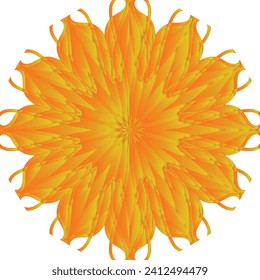 Circular flower mandala pattern for Henna, Mehndi and Decoration. Decorative ornament in ethnic oriental style. Outline doodle hand draw vector illustration.
