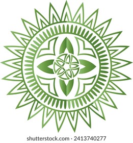 Circular flower mandala pattern for Henna, Mehndi, and Decoration. Decorative ornament in ethnic oriental style. Outline doodle hand draw vector illustration.