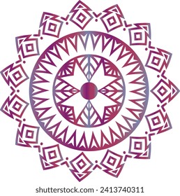 Circular flower mandala pattern for Henna, Mehndi, and Decoration. Decorative ornament in ethnic oriental style. Outline doodle hand draw vector illustration.