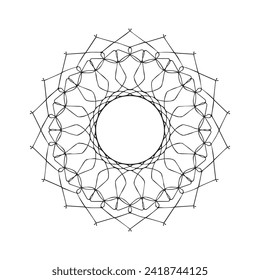 Circular flower mandala pattern for Henna, Mehndi, tattoo, decoration