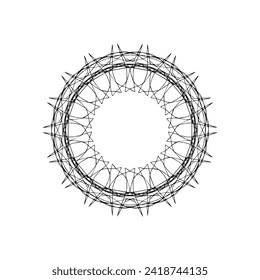 Circular flower mandala pattern for Henna, Mehndi, tattoo, decoration