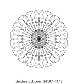 Kreislaufflora Mandala Muster für Henna, Mehndi, Tattoo, Dekoration