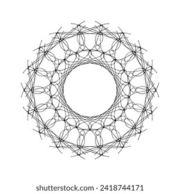Circular flower mandala pattern for Henna, Mehndi, tattoo, decoration