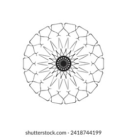 Circular flower mandala pattern for Henna, Mehndi, tattoo, decoration