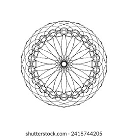 Circular flower mandala pattern for Henna, Mehndi, tattoo, decoration