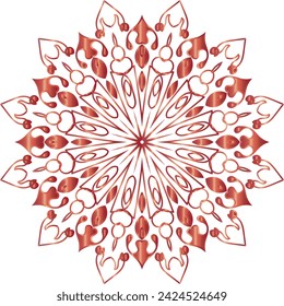 Circular flower mandala pattern for Henna, Mehndi, tattoo, decoration. Decorative ornament in ethnic oriental style. Outline doodle hand draw vector