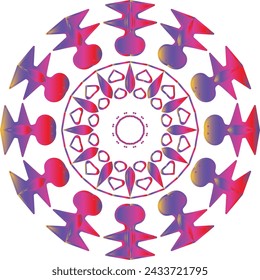 Circular flower mandala pattern for Henna, Mehndi, tattoo, decoration. Decorative ornament in ethnic oriental style. Outline doodle hand draw vector