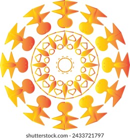 Circular flower mandala pattern for Henna, Mehndi, tattoo, decoration. Decorative ornament in ethnic oriental style. Outline doodle hand draw vector