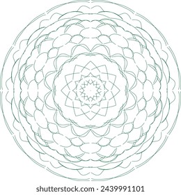 Patrón circular del mandala de la flor para Henna, Mehndi, tatuaje, decoración. Adorno decorativo en estilo étnico oriental. Dibujo de mano de garabato de contorno ilustración vectorial.