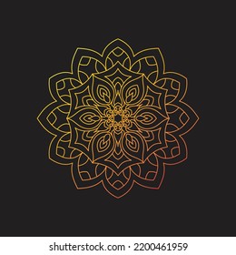 Patrón de Mandala de Flor Circular para Mehndi, Henna, tatuaje, decoración.