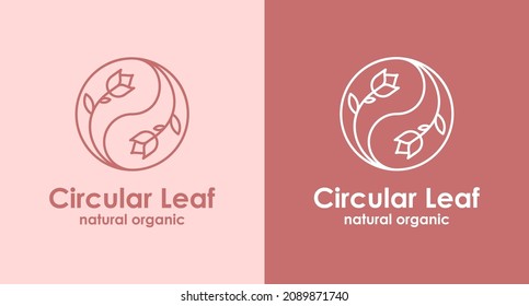 Circular Flower Rose Floral for Beauty yoga hotel logo design