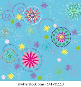 circular flowers seamless