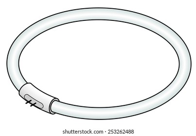 A circular fluorescent tube / bulb.