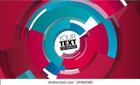 circular form composition for graphic design