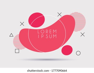 circular frame with abstract banner modern poster vector illustration design