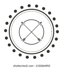 circular frame with arrows