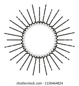 circular frame with burst