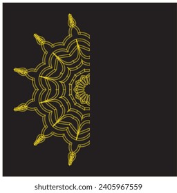 Circular frame card for congratulations for wedding invitations, Valentine's Day, birthday, holiday, gratitude, love confession. mandala Vector eps10.