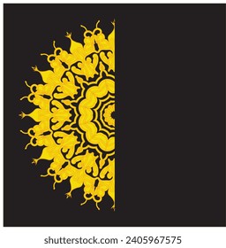 Tarjeta de marco circular para felicitaciones por invitaciones de boda, Día de San Valentín, cumpleaños, festividad, gratitud, confesión de amor. mandala Vector eps10.