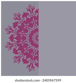 Circular frame card for gratulation for wedding invitations, Valentinstag, Geburtstag, Feiertag, Dankbarkeit, Liebesbekenntnis. mandala Vector eps10.