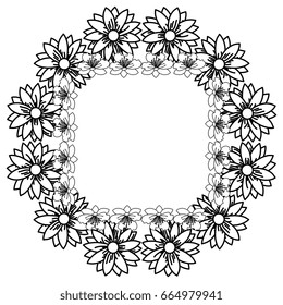 circular frame deoration floral