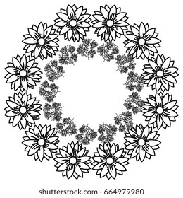circular frame deoration floral
