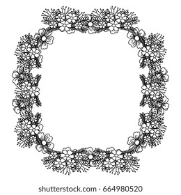 circular frame deoration floral