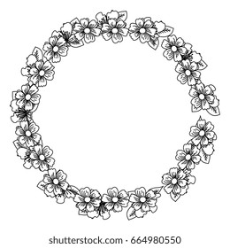 circular frame deoration floral