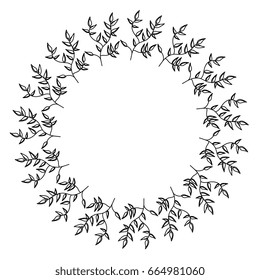 circular frame deoration floral