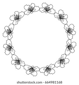 circular frame deoration floral