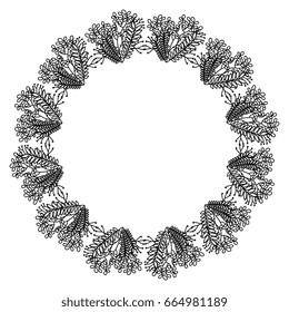 circular frame deoration floral