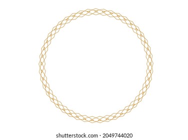 Circular frame with diamond like objects and sharp edges. Editable Clip Art.