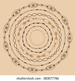 Circular frame in ethnic style.
