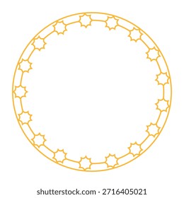 Marco circular con intrincados patrones islámicos, perfecto para el arte, el diseño o fines decorativos.