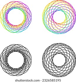 Circular frame of geometric pattern