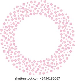 Un marco circular inspirado en hortensias rosas