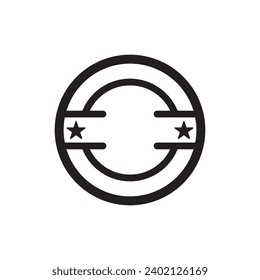 Circular frame logo icon, vector illustration design