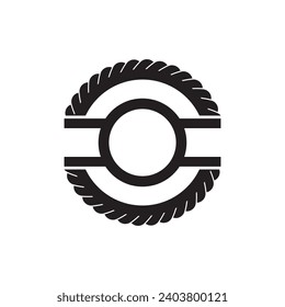 Circular frame logo icon, vector illustration design