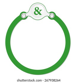 circular frame for your text and ampersand