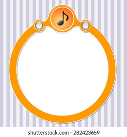 Circular frame for your text and music symbol