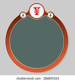 Circular frame for your text and the symbol of yen