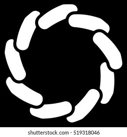 Circular generic symbol, icon - Rotated overlapping bars, rounded rectangles