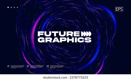 Circular geometric background. Big data technology concept.